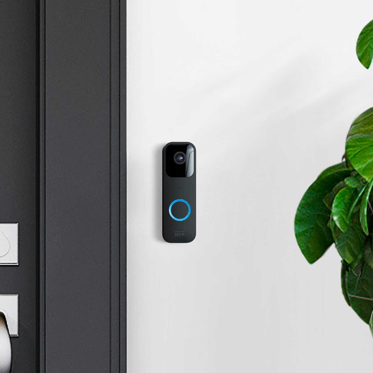 Blink - Smart Wifi Video Doorbell – Wired/Battery Operated with Sync Module 2 - Black