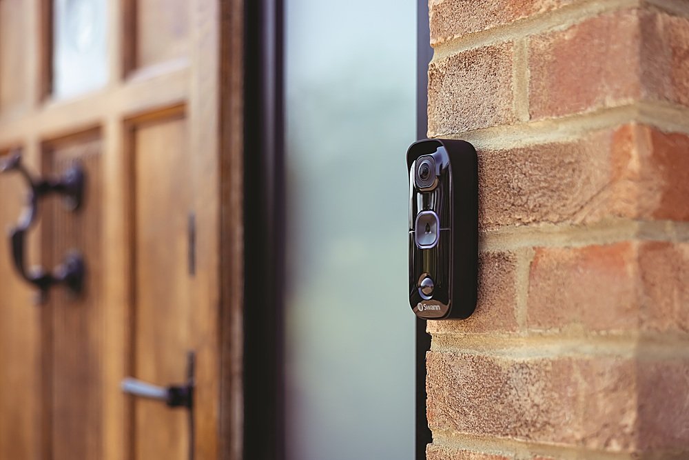 Swann - SwannBuddy Wireless 1080p Full HD Video Doorbell - Black
