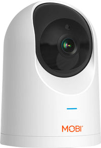 MOBI - Cam Pro HD 2 Pack Wi-Fi Pan & Tilt Video Baby Monitor with 2-way Audio, Powerful Color Night Vision, & Mounting Ability - White