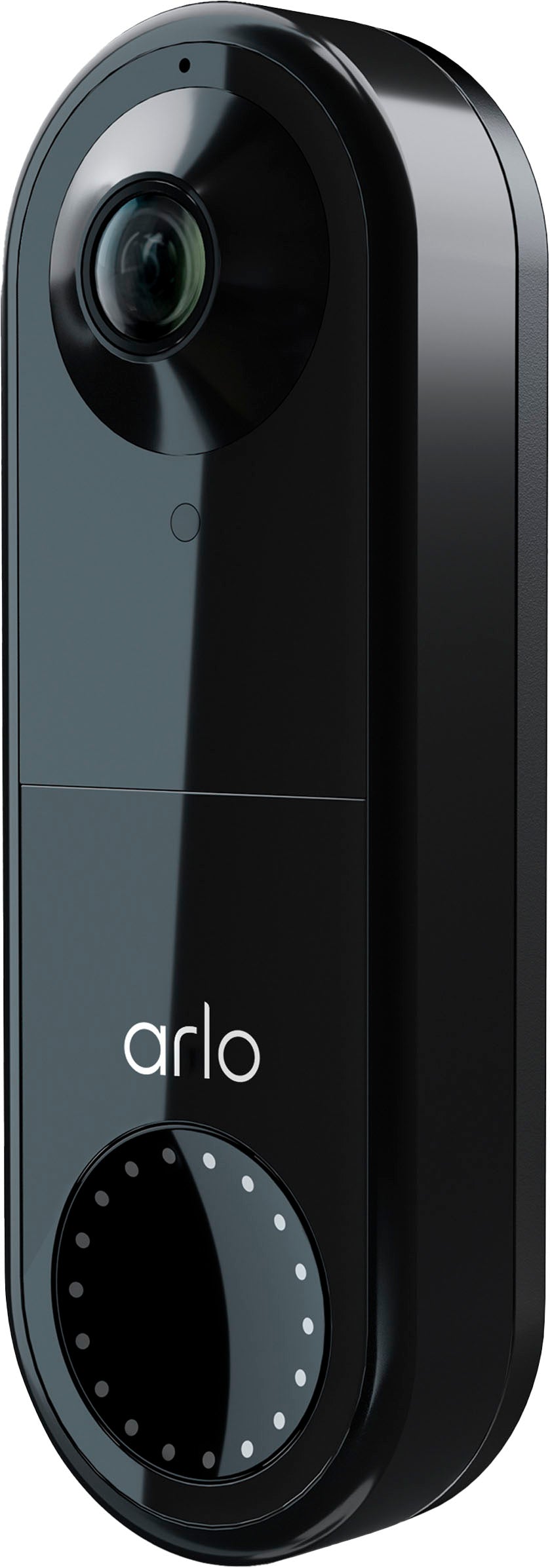 Arlo - Essential Wi-Fi Smart Video Doorbell - Wired - Black