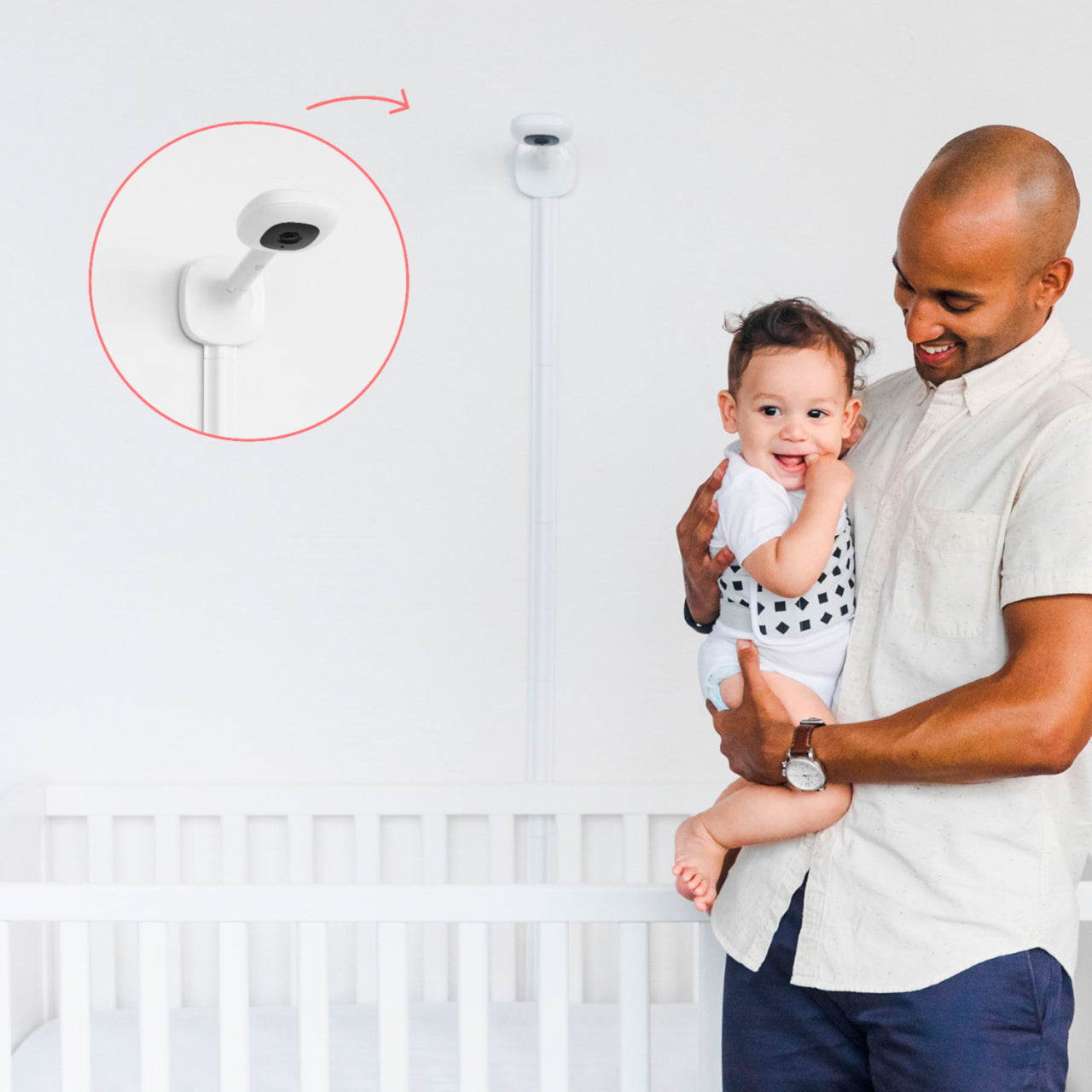 Nanit - Pro Smart Baby Monitor and Wall Mount - White