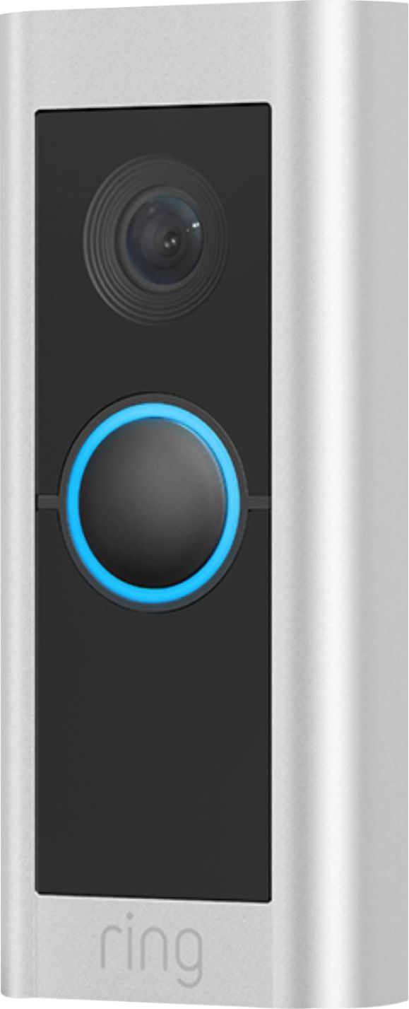 Ring - Video Doorbell Pro 2 Smart WiFi Video Doorbell Wired - Satin Nickel