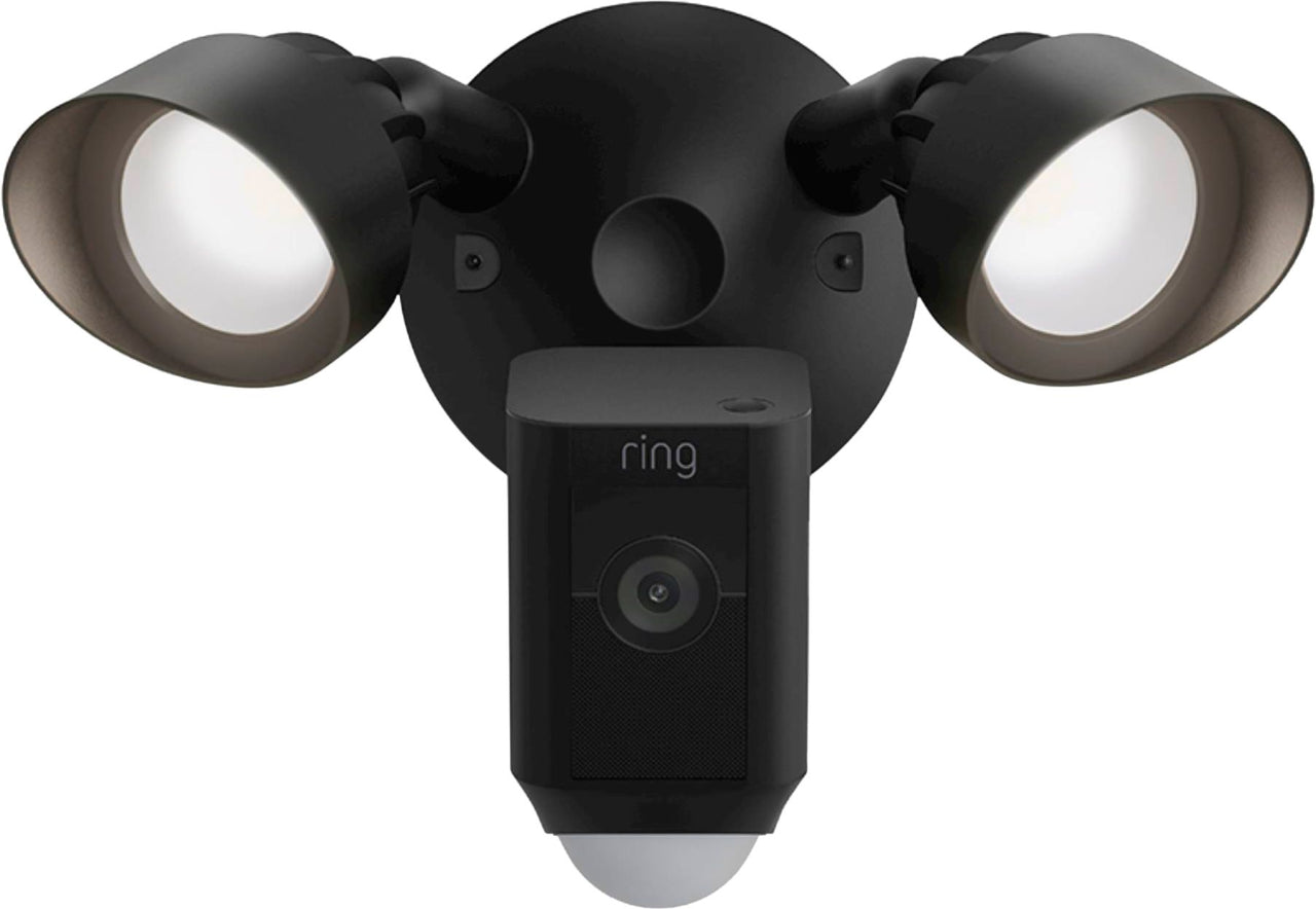 Ring - Floodlight Cam Plus Outdoor Wired 1080p Surveillance Camera - Black