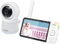 Thumbnail for VTech - Smart Wi-Fi Video Baby Monitor w/ 5” HC Display and 1080p HD Camera, Built-in night light, RM5754HD - White