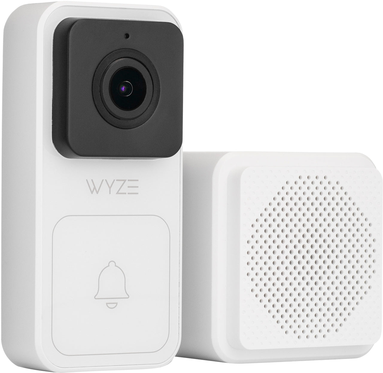 Wyze - Video Doorbell Wired (Horizontal Wedge Included) 1080p HD Video with 2-Way Audio - White