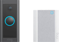 Thumbnail for Ring - Wi-Fi Smart Video Doorbell - Wired with Chime - Black