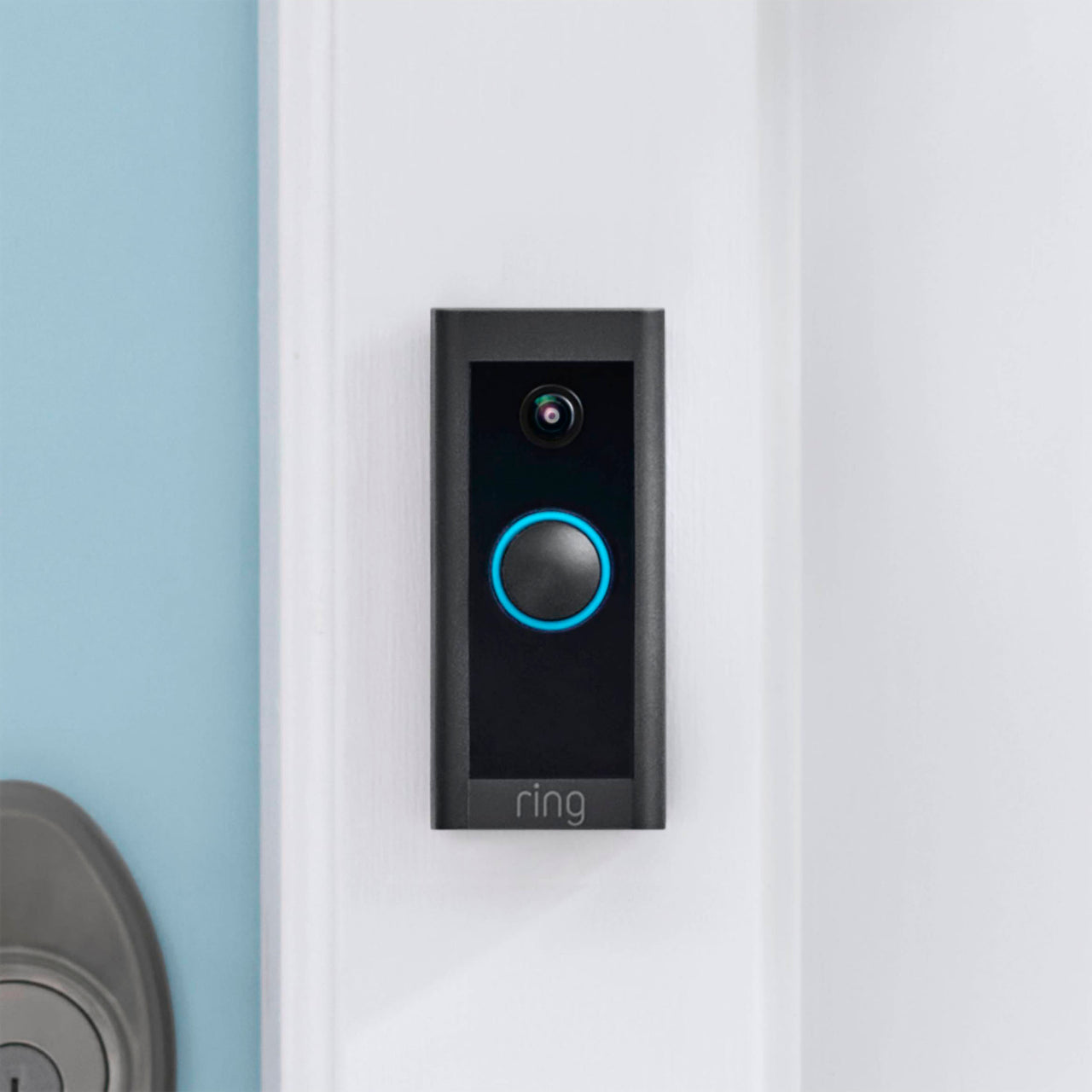 Ring - Wi-Fi Smart Video Doorbell - Wired with Chime - Black