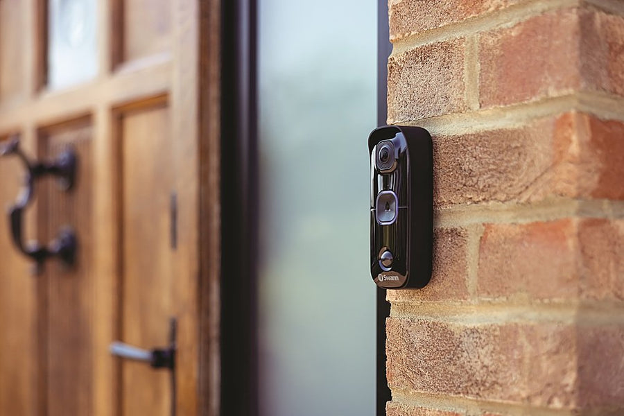 Swann - SwannBuddy Wireless 1080p Full HD Video Doorbell - Black