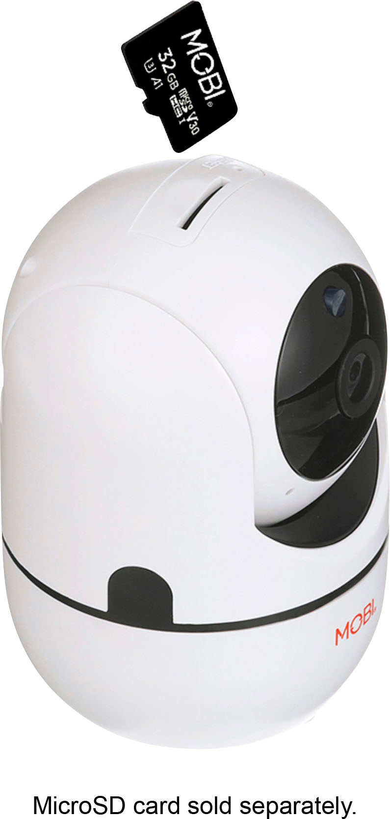 MOBI - Cam HDX Smart HD Pan & Tilt Wi-Fi Baby Monitoring Camera with 2-way Audio and Powerful Night Vision - White