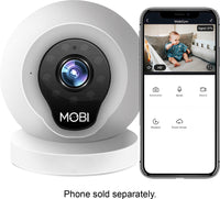 Thumbnail for MOBI - Cam Multi-Purpose Smart HD Wi-Fi Baby Camera Monitor with 2-way Audio, Recording, and motion detection - White