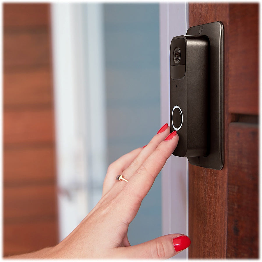 Wasserstein - Wall Plate for Blink Video Doorbell - Black