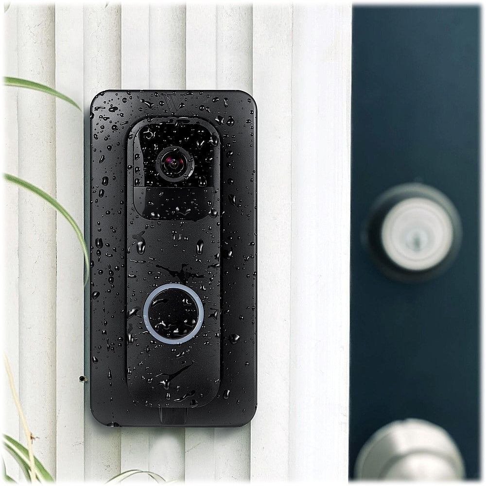 Wasserstein - Wall Plate for Blink Video Doorbell - Black