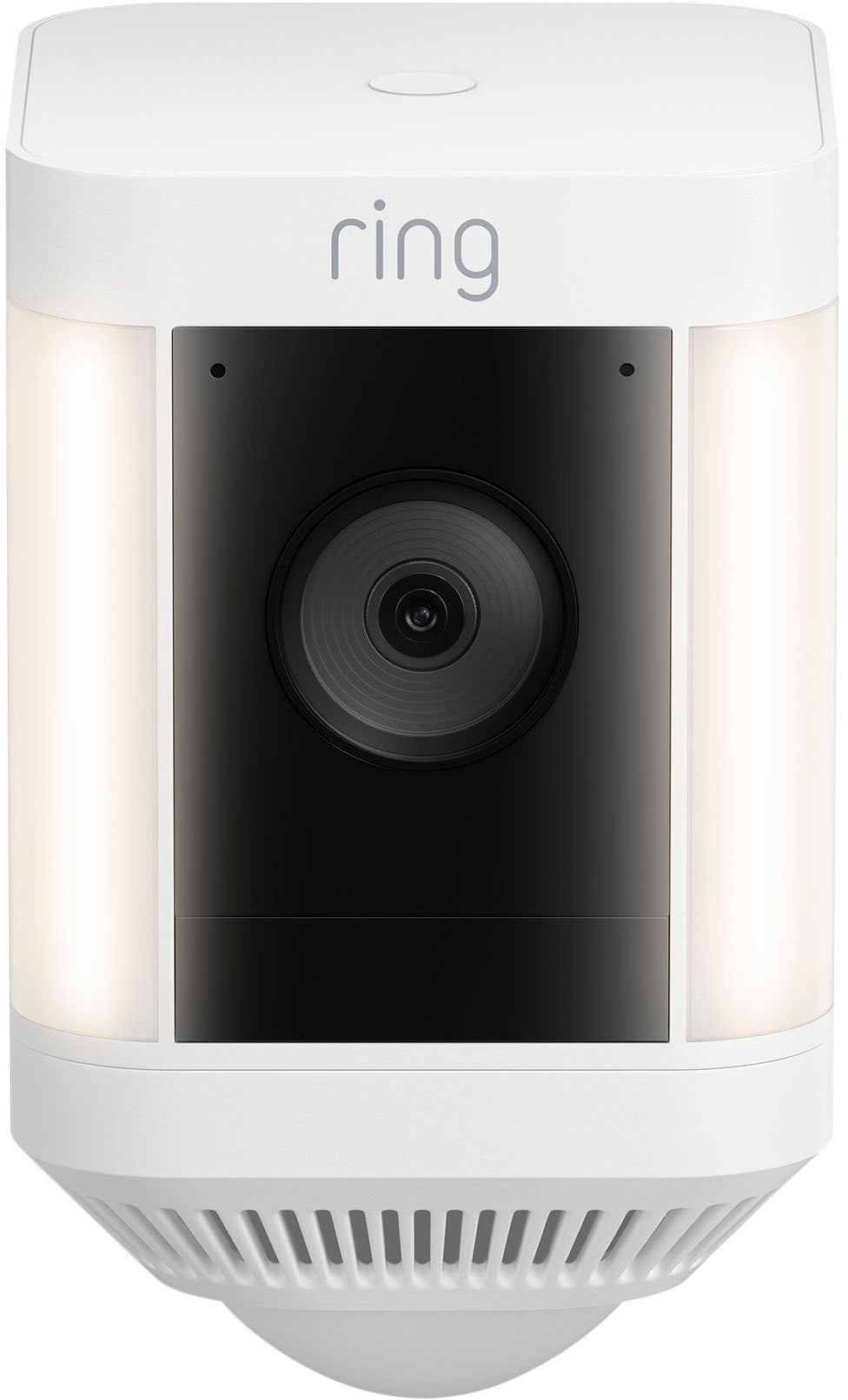 Ring - Spotlight Cam Plus Outdoor/Indoor Wireless 1080p Battery Surveillance Camera - White