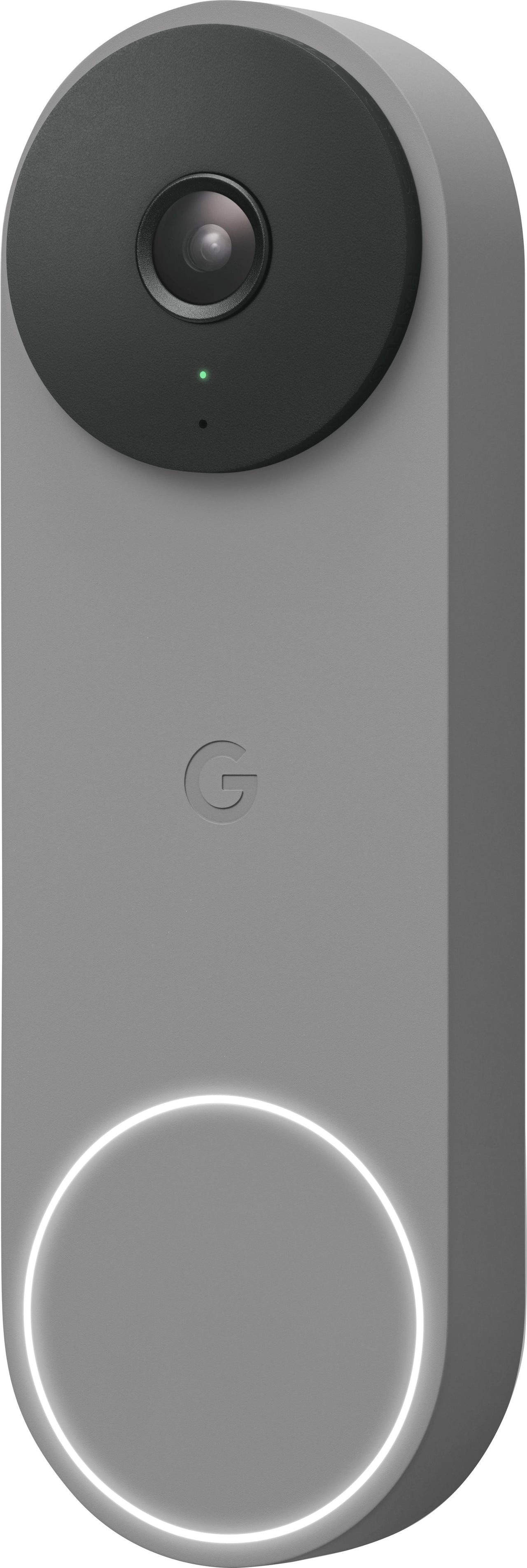 Google - Geek Squad Certified Refurbished Nest Doorbell Wired (2nd Generation) - Ash