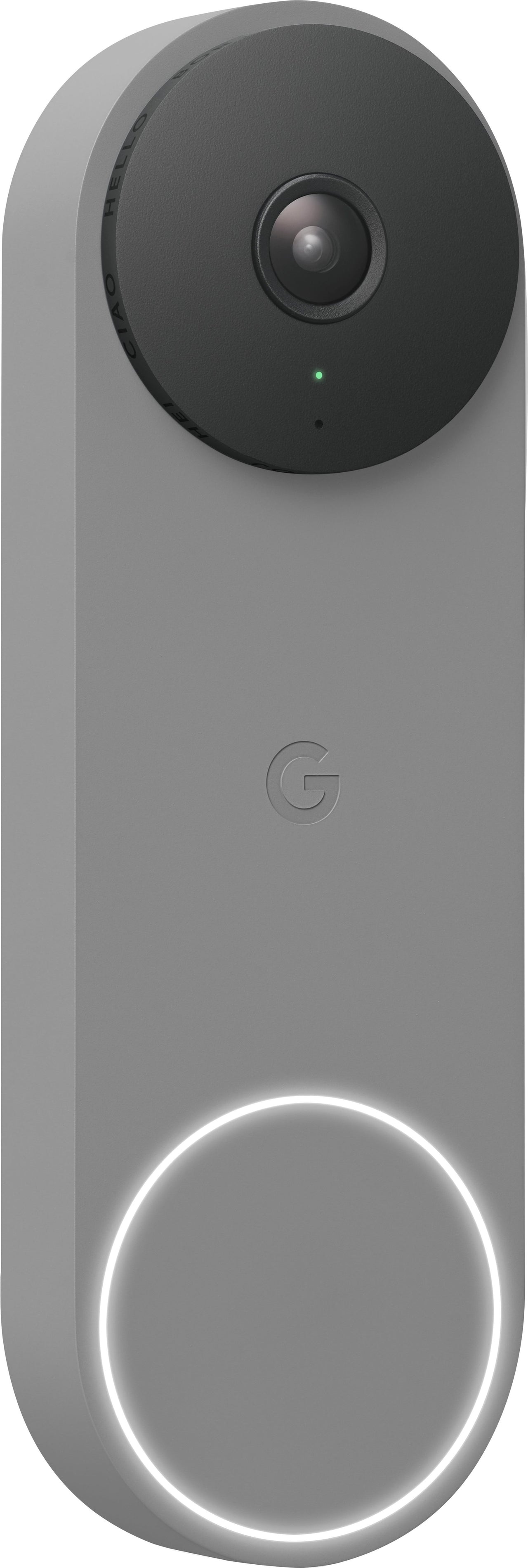 Google - Geek Squad Certified Refurbished Nest Doorbell Wired (2nd Generation) - Ash