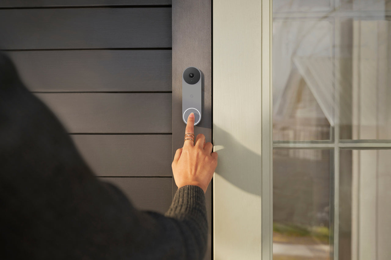 Google - Geek Squad Certified Refurbished Nest Doorbell Wired (2nd Generation) - Ash