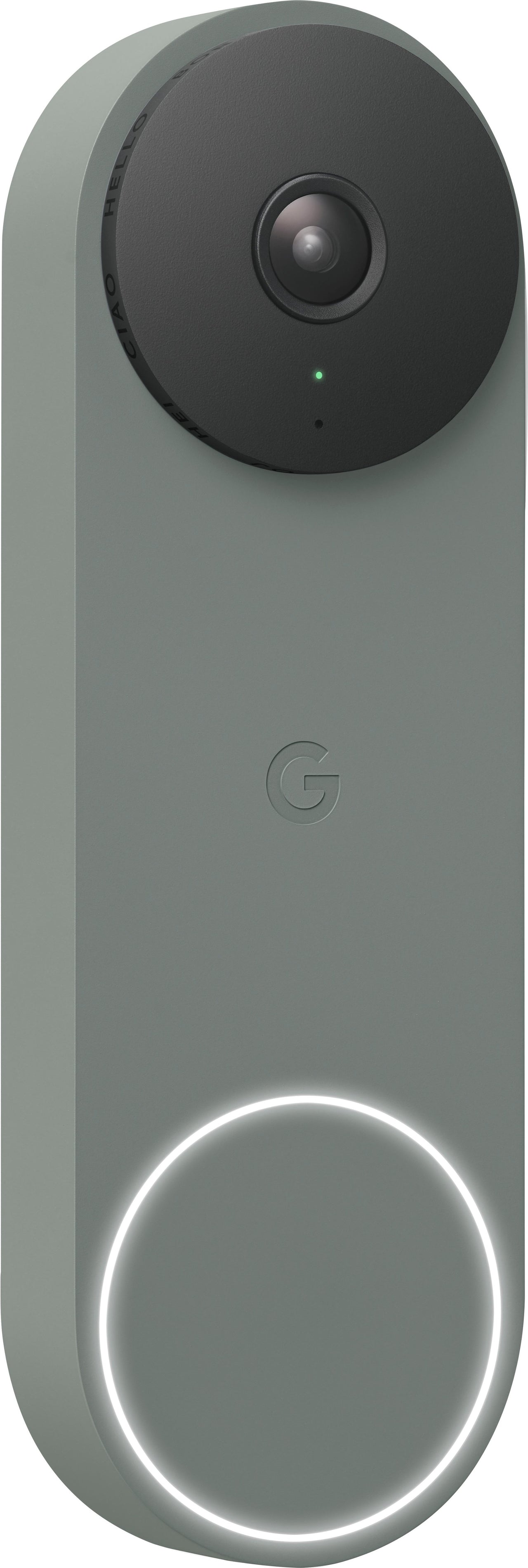 Google - Geek Squad Certified Refurbished Nest Doorbell Wired (2nd Generation) - Ivy