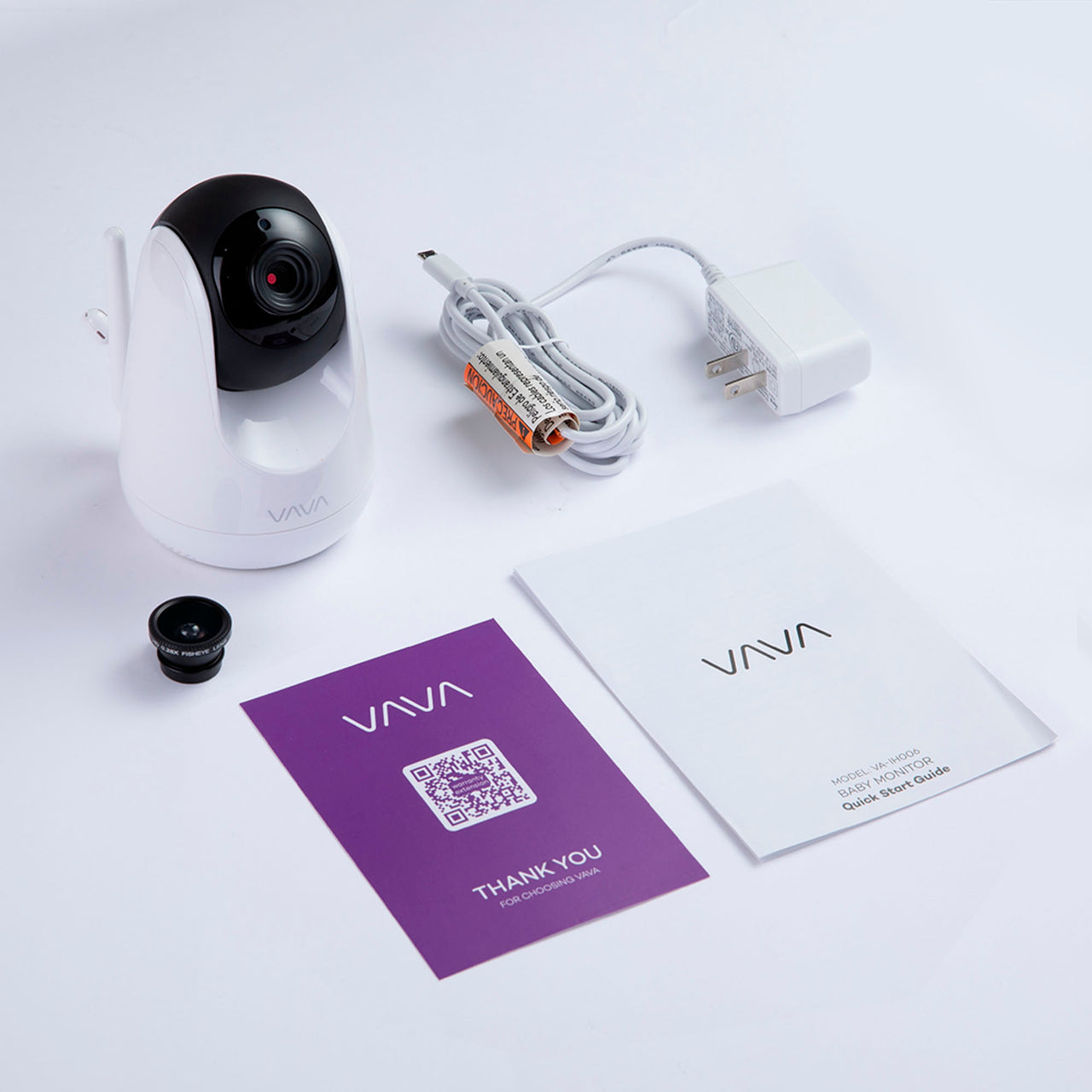 VAVA - Baby Monitor Add-on Bluetooth Camera with 720P HD Video and Precision Autofocus - White